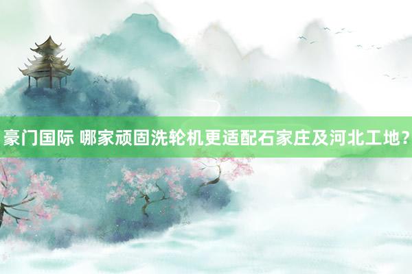 豪门国际 哪家顽固洗轮机更适配石家庄及河北工地？